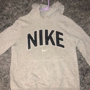 Grey Nike hooded sweatshirt